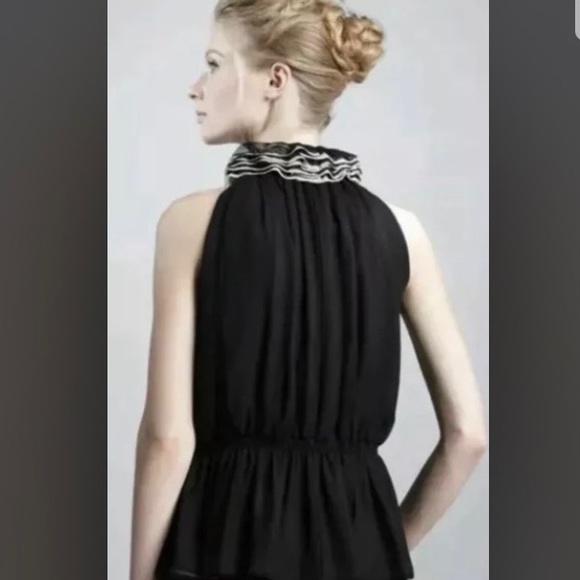 Robert Rodriguez Ruffled Top Blouse Medium EUC - Picture 2 of 14